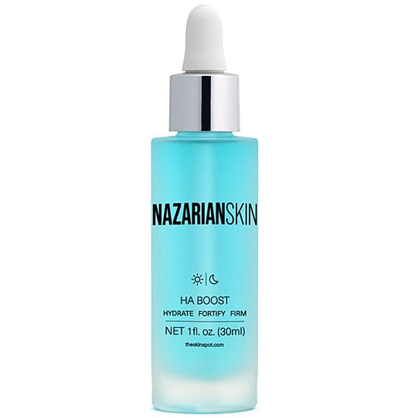 HA Boost serum for hydration and skin firming.