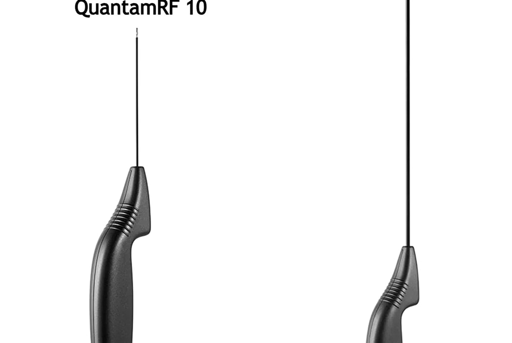 Two black probes labeled QuantamRF 10